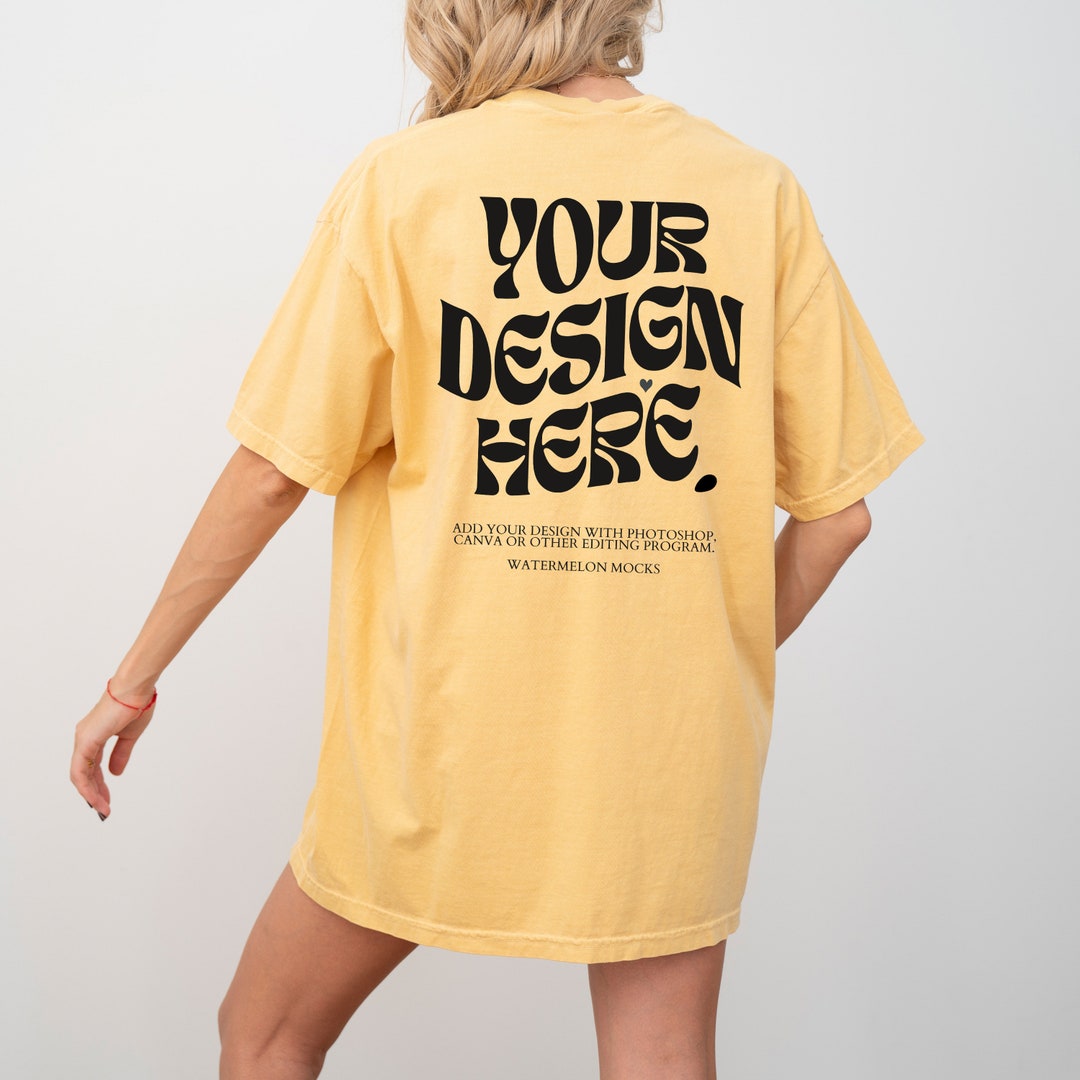 Comfort Colors バックモックアップ マスタード C1717 マスタード