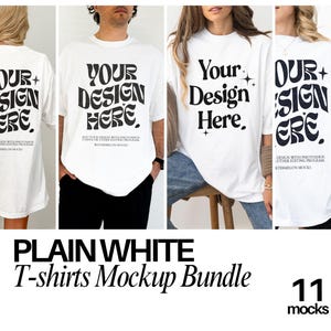 White Gildan Shirt Mockups Bundle Real Model Mockup Blank Tee Mockup Blank t-shirt Mockup Shirt Canva Template White Shirt Mockup g500 White