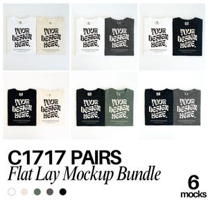 Comfort Colors 1717 Mockup Bundle Folded Flat lay Mockup Bundle Comfort Colors Folded Shirt Mock up Comfort Colors Tshirt Mockup C1717 Mock