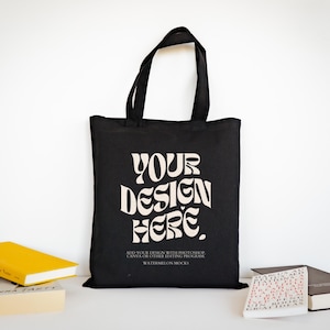 Canvas Tote Bag Mockup Cotton Tote Bag Shopping Bag Mockup Shopping Tote Mock Up Black Shopping Bag Mockups Print On Demand Digital JPG