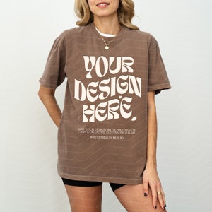 Comfort Colors Mockup Espresso Mockup C1717 Espresso Mockup Oversized Tshirt Model Mockup Espresso C1717 Mockup T-Shirt Mock