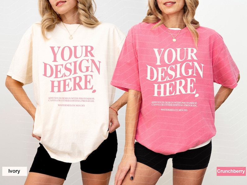 Paar comfortkleuren C1717 Ivoor crunchberry-mockup C1717 Mockup koppel C1717 mockup Bach Mockup Shirt Vrijgezellenfeest Mockup Groepsmodel afbeelding 1
