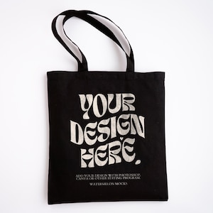 Canvas Tote Bag Mockup Cotton Tote Bag Shopping Bag Mockup Shopping Tote Mock Up Black Shopping Bag Mockups Print On Demand Digital JPG