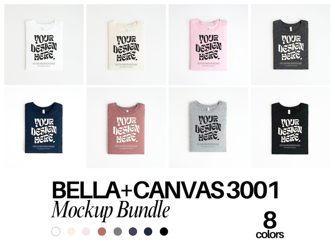 Bella Canvas 3001 Tshirt Mockup Bundle Bella Canvas 3001 Shirt Mockup ...