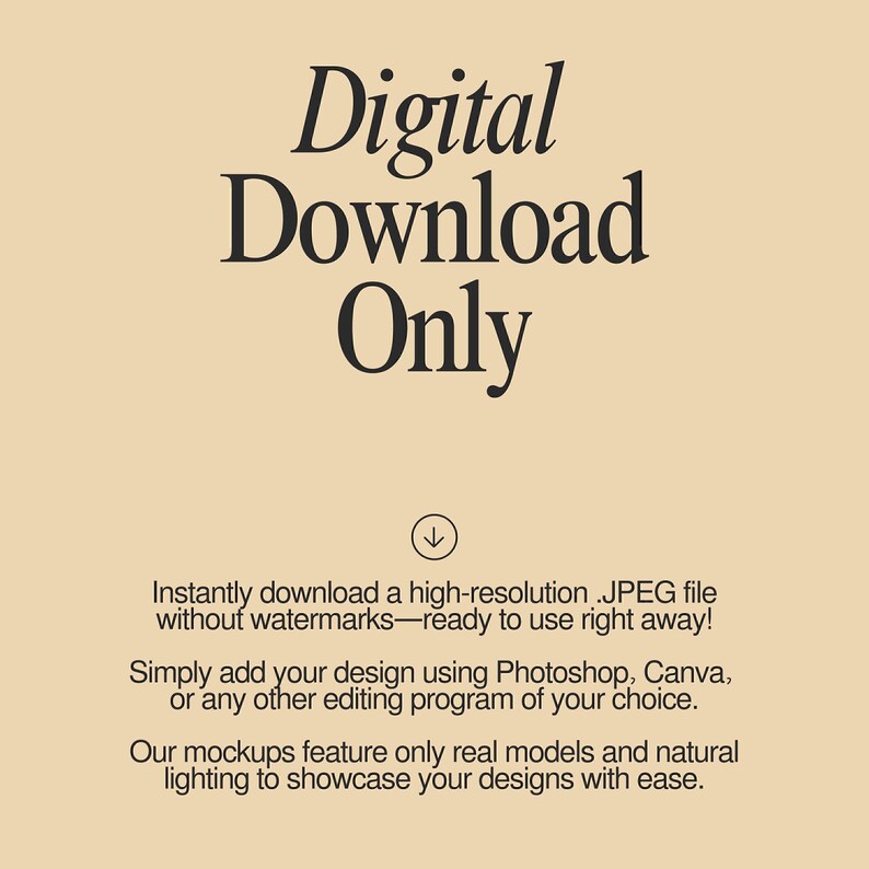 a poster with the words digital download only