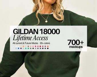 Gildan 18000 Mockup Bundle Gildan 18000 Sweatshirt Mockup G180 Mockup Whole Shop Mockup Bundle Model Mockup Lifetime Access Bundle Gildan
