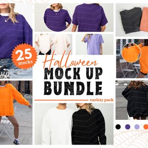 Gildan Mockup Bundle Halloween Bundle T-Shirt Halloween Mockup Group Mockup Comfort Colors Mockup Bundle Fall Mockups Spooky Vibes Aesthetic