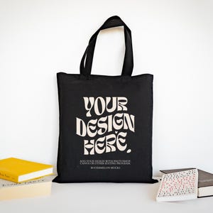 Canvas Tote Bag Mockup Cotton Tote Bag Shopping Bag Mockup Shopping Tote Mock Up Black Shopping Bag Mockups Print On Demand Digital JPG