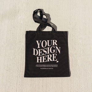 Canvas Tote Bag Mockup Cotton Tote Bag Shopping Bag Mockup Shopping Tote Mock Up Black Shopping Bag Mockups Print On Demand Digital JPG