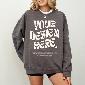 Gildan 18000 Charcoal Mockup Sweatshirt Mockup Oversized Mockup Charcoal Sweatshirt Mockup 18000 Gildan Mockup Sweater Model Mock