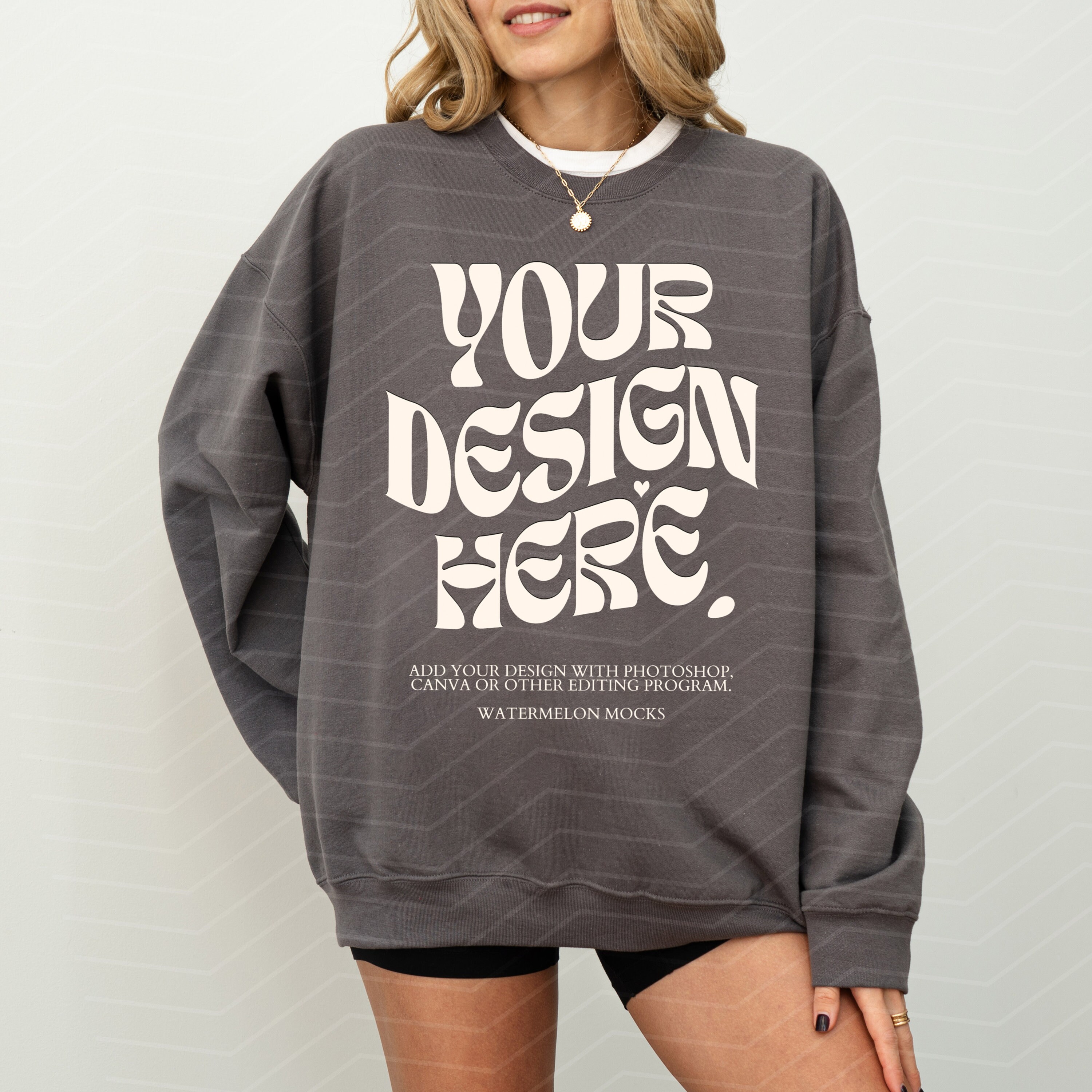 Gildan 18000 Charcoal Mockup Sweatshirt Mockup Oversized Mockup Charcoal Sweatshirt Mockup 18000 Gildan Mockup Sweater Model Mock