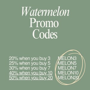 a green background with the words watermelon promotion code