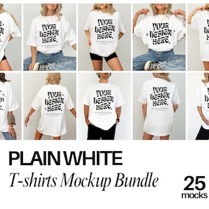 White Gildan Shirt Mockups Bundle Real Model Mockup Blank Tee Mockup Blank t-shirt Mockup Shirt Canva Template White Shirt Mockup g500 White