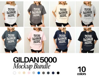 Gildan 5000 Mockup Gildan Mockup Gildan 5000 Shirt Mockup Bundle Tshirt mockup bundle Model Mock up Bundle Aesthetic Mock ups Gildan Mock up