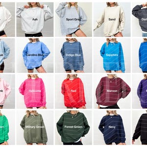 Gildan 18000 Color Chart Printful Sweatshirt 18000 Color Options Gildan Color Swatch G 180 Color Guide Size Chart 18000 Model Color Palette image 1