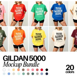 Gildan 5000 Mockup Gildan Mockup Gildan 5000 Shirt Mockup Bundle Tshirt mockup bundle Model Mock up Bundle Aesthetic Mock ups Gildan Mock up