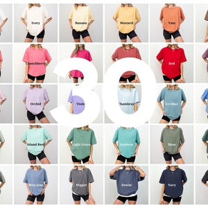 Comfort Colors Mockup Bundle C1717 Mockup Bundle Pepper C1717 Ivory Black Mockup Oversized Mockup CC Model Mockup Moss Mockup Blossom Yam image 3