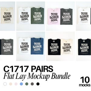 Comfort Colors 1717 Mockup Bundle Folded Flat lay Mockup Bundle Comfort Colors Folded Shirt Mock up Comfort Colors Tshirt Mockup C1717 Mock