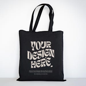 Canvas Tote Bag Mockup Cotton Tote Bag Shopping Bag Mockup Shopping Tote Mock Up Black Shopping Bag Mockups Print On Demand Digital JPG