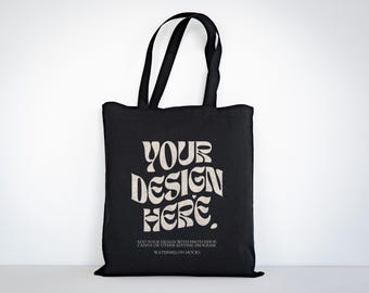 Canvas Tote Bag Mockup Cotton Tote Bag Shopping Bag Mockup Shopping Tote Mock Up Black Shopping Bag Mockups Print On Demand Digital JPG