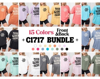 Front and Back Comfort Colors Mockup Bundle Front Back C1717 Mockup Bundle Pepper C1717 Ivory Mockup Oversized Mockup CC Model Mockup Moss