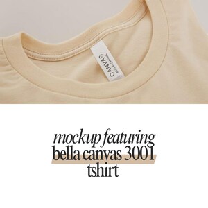 a t - shirt with a tag on it that says mock featuring bella canvass