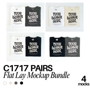 Comfort Colors 1717 Mockup Bundle Folded Flat lay Mockup Bundle Comfort Colors Folded Shirt Mock up Comfort Colors Tshirt Mockup C1717 Mock