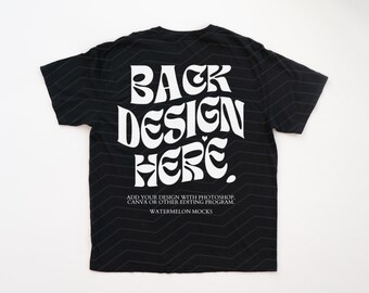 Comfortkleuren 1717 zwart mockup zwart C1717-shirt mockup platliggend mockup gevouwen T-shirtmodel Comfortkleuren mockup flatlay mockup