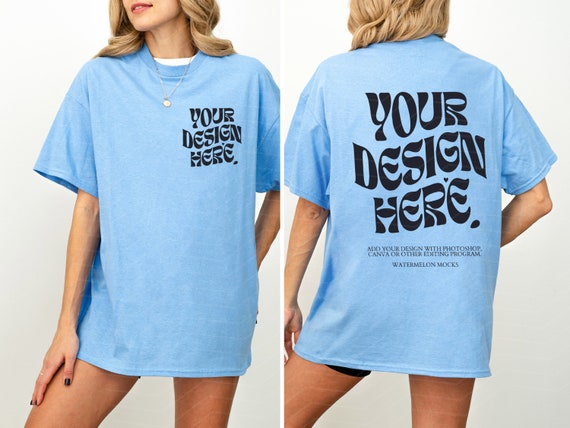 Gildan 5000 Carolina Blue Tshirt Front and Back Mockup 5000 Shirt Mockup Carolina Blue Mockup Front Back Oversized Mockup Gildan 5000 Mockup Etsy Canada
