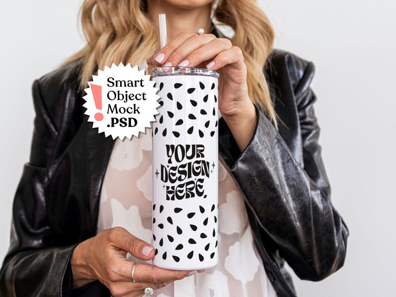 20 oz mager bekermodel Realistisch PSD-model met slim object Mockup bekermodel Sublimatiebekermodel PSD-model afbeelding 1
