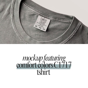 Comfort Colors Mockup Bundle C1717 Mockup Bundle Pepper C1717 Elfenbenssvart Mockup Överdimensionerad Mockup CC-modell Mockup Moss Mockup Blossom Yam bild 5