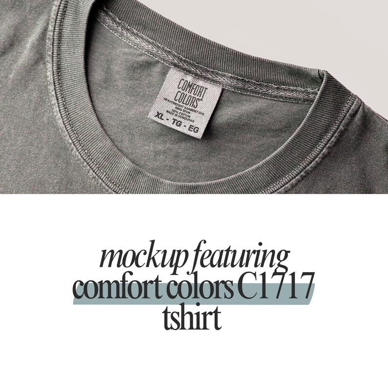 Comfort Colors Mockup Bundle C1717 Mockup Bundle Pepper C1717 Elfenbenssvart Mockup Överdimensionerad Mockup CC-modell Mockup Moss Mockup Blossom Yam bild 5