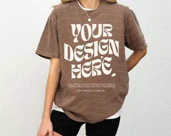Comfort Colors Mockup Espresso Mockup C1717 Espresso Mockup Oversized Tshirt Model Mockup Espresso C1717 Mockup T-Shirt Mock