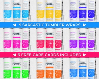 Fukitol Bundel Grappige Recept 20oz Skinny Tumbler Wrap, Pillenfles Tumbler Sjabloon, Rx Tumbler Wrap, Apotheek Grappige Tumbler PNG