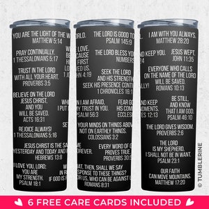 Christian Bible Verse Affirmations 20oz Skinny Tumbler Sublimation Design Templates Inspirational Positive Tumbler PNG, Digital Download