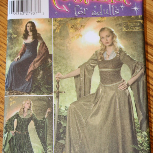 Simplicity 4940 Women's Costume - Uncut, FF, Size ZZ: 20,22,24,26  Fantasy, LOTR, Arwen/Galadriel Gown and Bodice Sewing Pattern