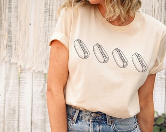 Hot Dog Shirt Gift For Hot Dog Lover, Glizzy Shirt, Weirdcore Tshirt, Novelty T-shirt, Minimalist Hot Dog Shirt, Hotdog Shirt