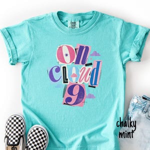 9th Birthday Shirt, On Cloud 9 Birthday Tee, Ninth Birthday Girl, 9th Birthday Gift, Cloud Nine Birthday