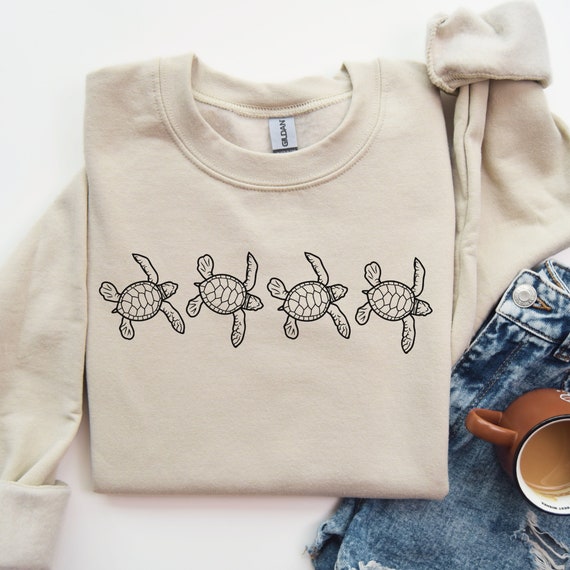 Sea Turtle Sweatshirt, Animal Sweatshirt, Turtle Lover Gift, Turtle Sweater, Sea Turtle Gifts, Beach Sweatshirt, Turtle Things, Ocean Lover