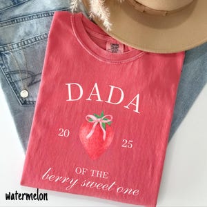Berry First Birthday Matching Family Shirt Strawberry Themed Party Tee Mama Dada Strawberry Tee 1st Bday Comfort Colors Mom Dad Berry Tshirt