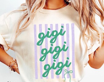 Camiseta Gigi, Camiseta para anunciar el embarazo de la abuela, Camiseta para la nueva abuela