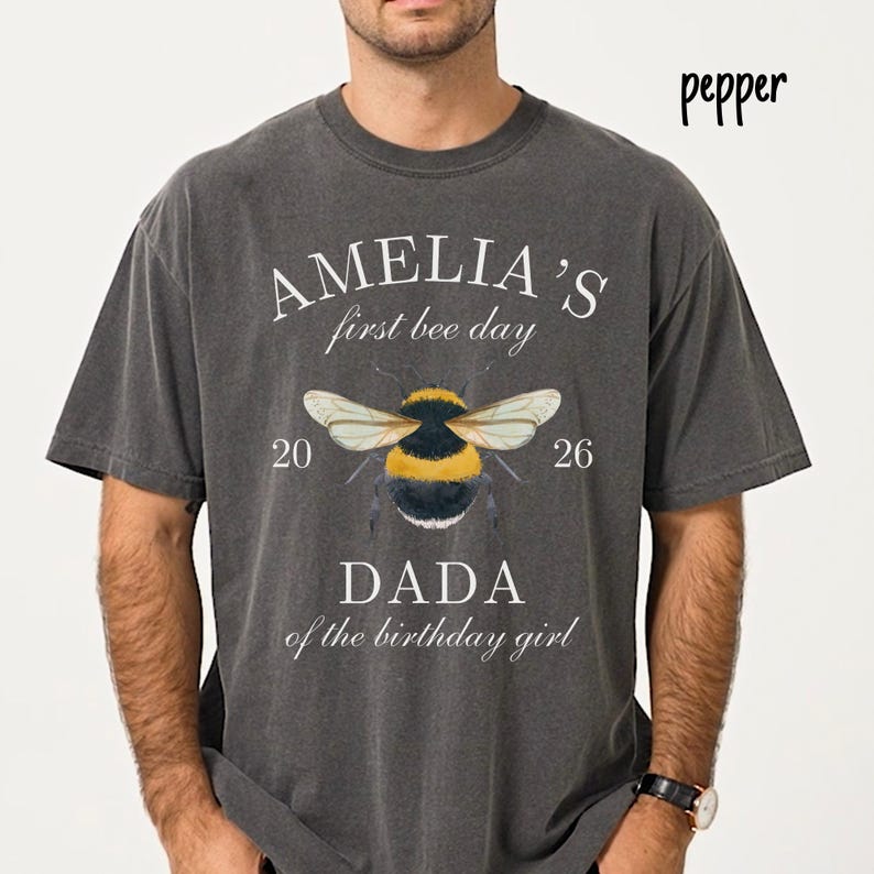 First Bee Day First Birthday Shirt Bee Theme Birthday Girl 1st Birthday Bumble Bee Mama Dada Shirt Bee First Birthday Matching Family Shirt image 4