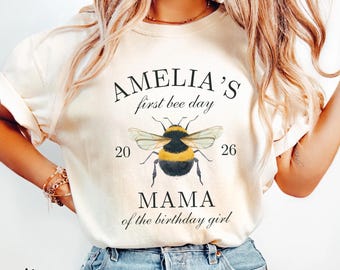 First Bee Day First Birthday Shirt Bee Theme Birthday Girl 1st Birthday Bumble Bee Mama Dada Shirt Bee First Birthday Matching Family Shirt