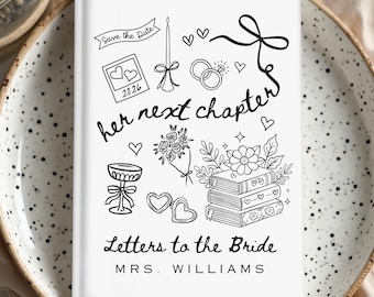 Custom Letters to the Bride Keepsake Notebook, Bridal Shower Gift, Her Next Chapter