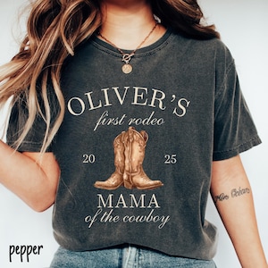 First Rodeo First Birthday Shirt Western Theme Birthday Boy 1st Birthday Rodeo Mama Dada Shirt Cowboy First Birthday Matching Family Shirt