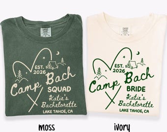 Camping Bachelorette Shirt, Custom Camp Bach Tee