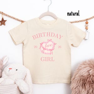 Two Second Birthday Girl Shirt, Coquette Heart Cake Tee