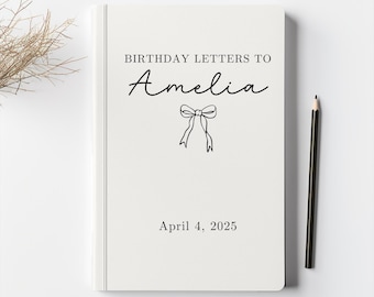 Custom Birthday Memory Journal, Coquette Keepsake Notebook