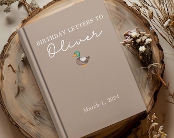 Birthday Keepsake Journal Custom Birthday Book One Lucky Duck First Birthday Notebook Memory Keepsake Journal First Birthday Letters Gift