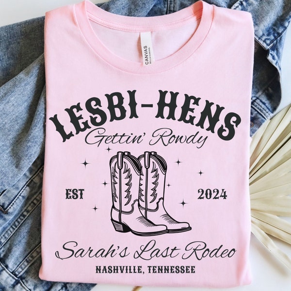 Lesbian Bachelorette Shirt Western Bachelorette Tee Bridal Party Shirt Nashville Bach Last Rodeo Shirt LGBTQ T-shirt Engayged Shirt Gay Bach